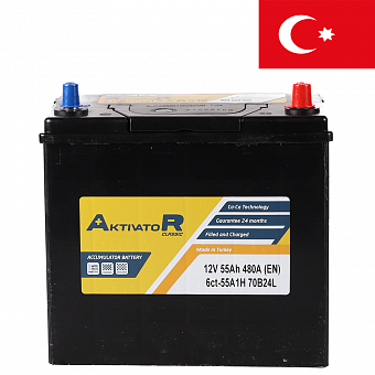   AKTIVATOR Classic 6- 55Ah R+ 480A EN 238/134/225 ..